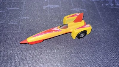 VINTAGE DIECAST MATTEL HOT WHEELS RED/YELLOW DRAGSTER SPEED RACER 2-3/4"L  - Image 1 of 3