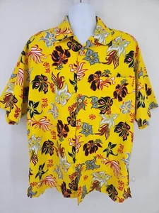VINTAGE Anchor Blue Shirt Mens Size Large Short Sleeve Hawaiian Button Up - Picture 1 of 6