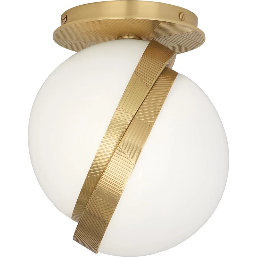 Robert Abbey Michael Berman Brut 1 Light 8" Flushmount, Modern Brass - 623 - Image 1 of 1