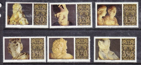 VATICAN CITY - 1977 Sculptures from the Vatican Museums #617-622 - VFMNH Cover
