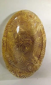 Vintage Oval 12" Decorative Glass Bowl - Picture 1 of 3