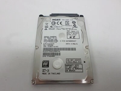 HGST Travelstar Z5K500 500 GB Laptop Hard Drive, 5400RPM 3Gbs 2.5", H2C500854S7 - Image 1 of 4