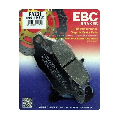 EBC Organic FRONT Disc Brake Pads (1 Set) Fits SUZUKI GS500 (1996 to 2008) - Image 1 of 4