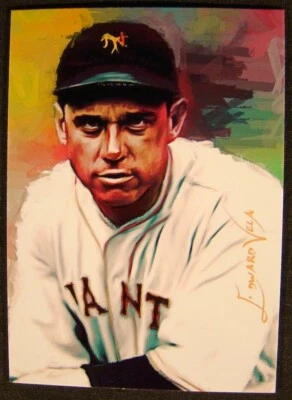 Tarjeta de boceto Ed Vela edición limitada Bill Terry NY Yankees artista firmada #12/25! Foto 1 de 4