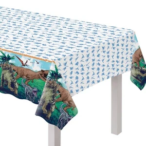 JURASSIC WORLD Into The Wild PLASTIC TABLECOVER (1) ~ Birthday Party Dino - Picture 1 of 1