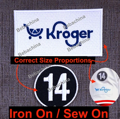 Pete Rose Patch #14 Memorial Kroger Ad Cincinnati Reds baseball jersey Patch (2) - Image 1 of 3