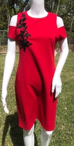 Vestido recto rojo Neiman Marcus nuevo con etiquetas talla 2 - Imagen 1 de 5