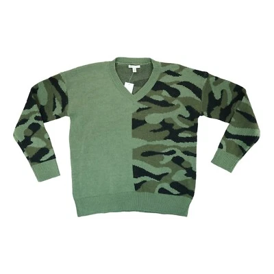 Nuevo con etiquetas Suéter Cato Para Mujer Camuflado Tejido Cuello en V Talla Grande Manga Larga Verde y Negro Foto 1 de 4