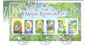 2002 FDC Australia. Magic Rainforest. M.S. PictPMK "BUNYIP"  - Bild 1 von 1