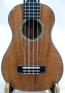 Alulu Solid Curly Hawaiian koa concert Ukulele,Abalone rosette,hardcase,HUA277 - Picture 1 of 12