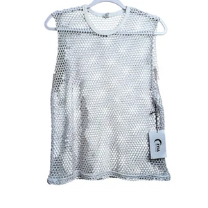 Funda de baño Zyia Don't Mesh With Me blanca grande L I20 nueva con etiquetas - Imagen 1 de 7