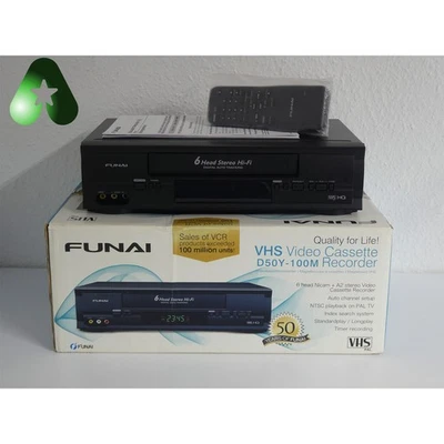 VHS Recorder Funai D50Y-100M Videorekorder 6 Kopf VCR Wie Neu OVP 12 Monate Gar. - Bild 1 von 4