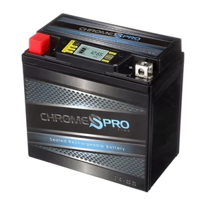YTX14-BS Chrome Pro Series High Performance ATV Powersport iGel Battery - Picture 1 of 6