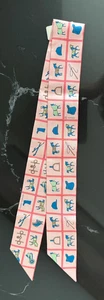 Neu Hermes Twilly Couvertures et tenues de Jour Seide Rosa Rose/Bleu/Vert - Bild 1 von 2
