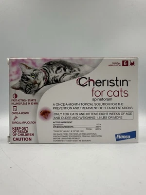 Cheristin For Cats Elanco 6 доз средство от блох профилактика актуальное решение - Изображение 1 из 4