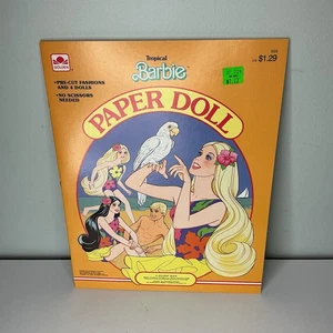 BARBIE A Golden Book Tropical UNCUT Paper Doll Book 1980 NEW Vintage - Picture 1 of 8