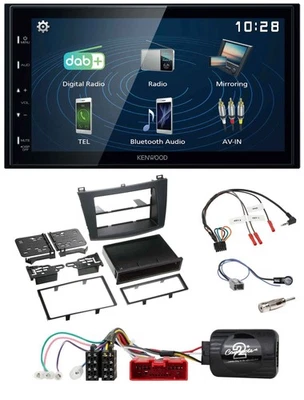 Kenwood 2DIN Bluetooth Lenkrad USB DAB Autoradio für Mazda 3 09-13 analog - Bild 1 von 4