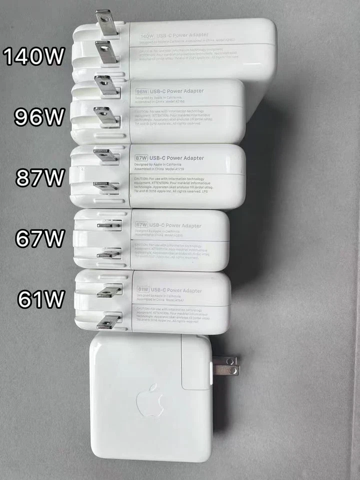 Genuine 140W/96W/87W/67W/61W/30W/12W USB-C Adapter For Apple MacBook Pro/Air NEW - Image 1 of 4