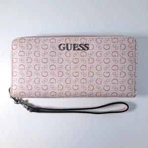 Cartera Guess para mujer Abbas SLG rosa claro con cremallera alrededor | Cartera para mujeres - Imagen 1 de 14