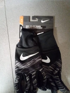 Nike Women's Dri-Fit Run Gloves Size LG Bl/Silver - Picture 1 of 2