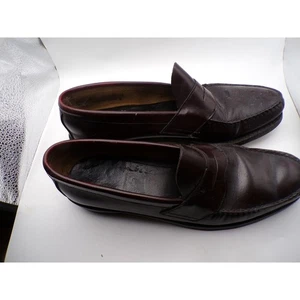 Johnston & Murphy Aristocraft Herren Burgund Leder Penny Loafer Schuhe Größe 10 - Bild 1 von 5