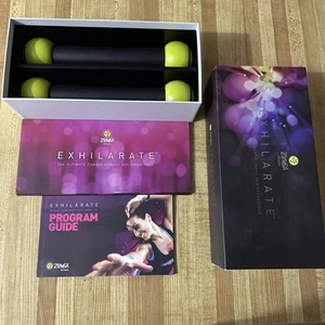 Zumba Fitness Exhilarate Body Shaping System 7 DVD Set + Toning Sticks + Guide - Picture 1 of 4