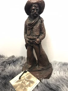 Largo Cowboy Skulptur 10" Statue Western Figur Keramik Ton Vintage Original - Bild 1 von 21