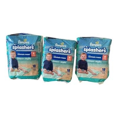 Pampers - Pañales de natación Splashers (54ct) - Bebé talla 4 Foto 1 de 3