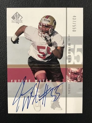2001 SP Authentic #150 Jamie Winborn Future Watch Auto /550 San Francisco 49ers - Image 1 of 2