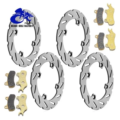 Front + Rear Brake Rotors w/ Pads For Can-Am Defender Traxter HD5 HD8 HD10 17-21 Foto 1 de 4