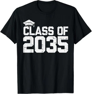 Class Of 2035 First Day Kindergarten Grow With Me Boys Girls T-Shirt Hoodie - Picture 1 of 14