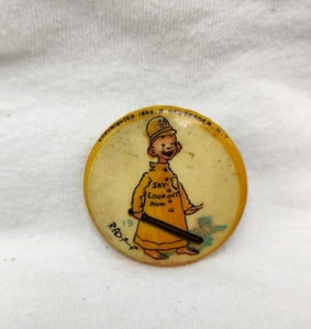 1896 High Admiral Cigarettes Yellow Kid Pinback No. 19 Say, Look Out Now! - Picture 1 of 3