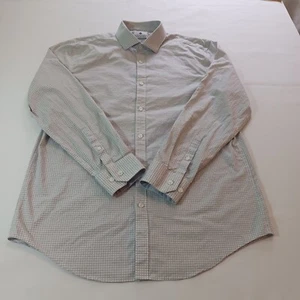 Ryan Seacrest Slim Fit Men Shirt Adult Medium Gray Button Up Long Sleeve 15 1/2 - Picture 1 of 8