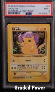 Promo Pikachu 1999 Australia Poketour Promo PSA 9 (8637) 58/102 Pokemon - Picture 1 of 1