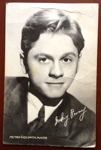 MICKY ROONY ORIGINAL VINTAGE  REAL PHOTO 1940'S  POSTCARD U.S.A.. - Picture 1 of 3