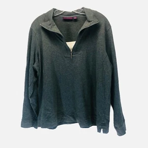 Sudadera deportiva para mujer Gloria Vanderbilt 2X gris 1/4 cremallera aspecto en capas - Imagen 1 de 4