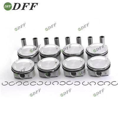 OEM 8pcs STD MAHLE Pistons & Rings Kit Φ89mm For BMW X5 X6 M E70 E71 S63B44A V8 - Image 1 of 4