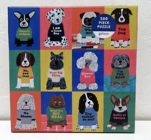Galison Boss Dogs Puzzle Famiglia 500 Pezzi Ottime Condizioni - Foto 1 di 5