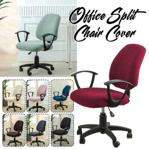 Stretch Thickened Split Computer Office Chair Covers Slipcover Rotat Seat Cover. - Picture 1 of 22