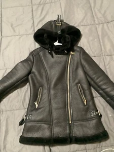 Robert Phillip women's black hooded coat size medium color black - Picture 1 of 8