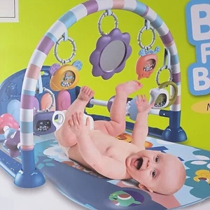 Baby Multifunction Fitness Activity Mat 2 Colors Pink Blue Learning Toys - Picture 1 of 7