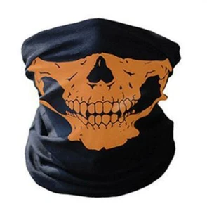 Skull Balaclava Face Mask Gaiter Neck Biker Bandana Winter Sport SPF40 - Picture 1 of 14