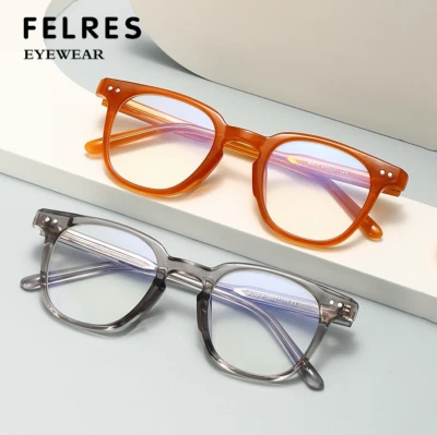 TR90 Anti Blue Light Eyeglasses For Men Women Retro Clear Lens Glasses Frames  - Image 1 of 4