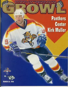 Revista Growl 26 de marzo 1999 Kirk Muller Florida Panthers NHL calificable con boletos - Imagen 1 de 3