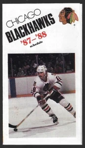 ¡RARO 1987-88 Chicago Blackhawks NHL horario de hockey!¡!! Coca-Cola - Imagen 1 de 2