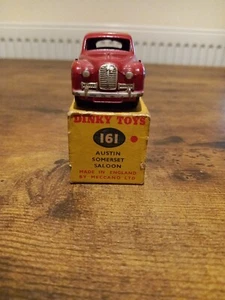 Vintage Dinky Toys Meccano #161 Austin Somerset Saloon Red - Original Box - Picture 1 of 9