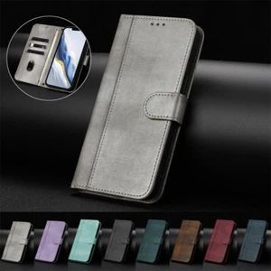 Phone Case for Motorola E14 G35 G34 G85 G15 G54 Simple Line Leather Wallet Cover - Picture 1 of 20