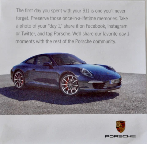 2013-14 • Factory PORSCHE CALENDAR Poster • WILL TODAY BE THE DAY? • PORSCHE 911 Cover