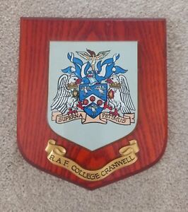 Royal Air Force College Cranwell Wall Plaque Shield Crest