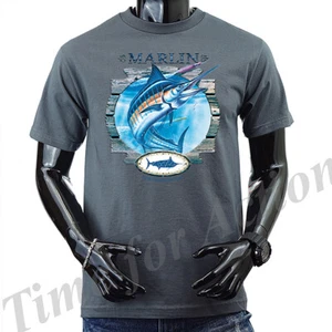 T-shirt maglietta grafica Marlin acqua salata sport all'aperto pesca - Foto 1 di 16